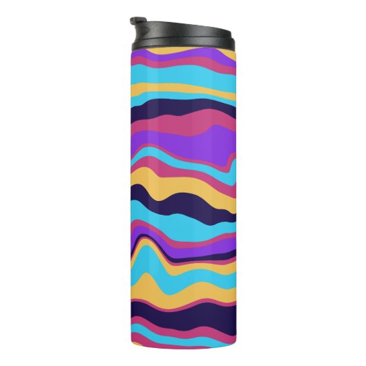 Abstracte golven thermosbeker (Geroteerd rechts)