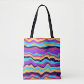 Abstracte golven tote bag (Voorkant)