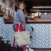 Abstracte golven tote bag