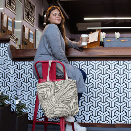 Abstracte golven tote bag