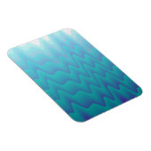 Abstracte golven turquoise blauw magneet (Rechterzijde)