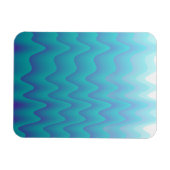 Abstracte golven turquoise blauw magneet (Horizontaal)