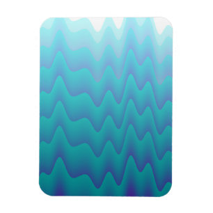 Abstracte golven turquoise blauw magneet