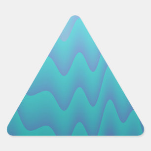 Abstracte golven turquoise blauw sticker