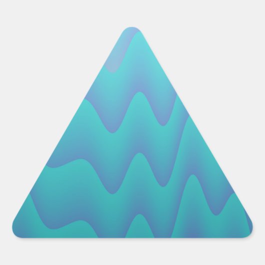 Abstracte golven turquoise blauw sticker (Voorkant)