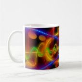 Abstracte golven van de Energie van de Kleur Frequ Koffiemok (Links)