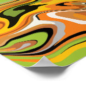 Abstracte golven van herfstkleuren poster (Hoek)