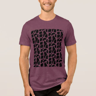 Abstracte golven van sereniteit Tri-Blend shirt