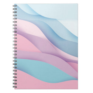 Abstracte golven voor cartoon van papier. Papieren Notitieboek
