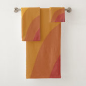 Abstracte golven voor kleurrijke Retro-regenboogre Bad Handdoek (Insitu)