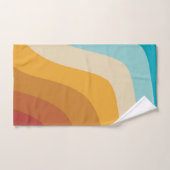Abstracte golven voor kleurrijke Retro-regenboogre Bad Handdoek (Handdoek)