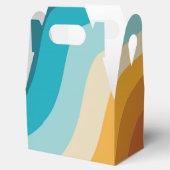 Abstracte golven voor kleurrijke Retro-regenboogre Bedankdoosjes (Geopend)