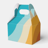 Abstracte golven voor kleurrijke Retro-regenboogre Bedankdoosjes (Voorkant Zijde)