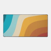 Abstracte golven voor kleurrijke Retro-regenboogre Bureaumat (Voorkant)