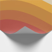 Abstracte golven voor kleurrijke Retro-regenboogre Cadeaupapier (Hoek)
