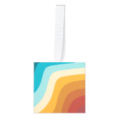 Abstracte golven voor kleurrijke Retro-regenboogre Decoratie (Voorkant)