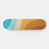 Abstracte golven voor kleurrijke Retro-regenboogre Persoonlijk Skateboard (Horizontaal)