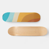 Abstracte golven voor kleurrijke Retro-regenboogre Persoonlijk Skateboard (Horizontaal)