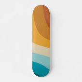 Abstracte golven voor kleurrijke Retro-regenboogre Persoonlijk Skateboard (Voorkant)