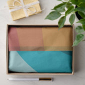 Abstracte golven voor kleurrijke Retro-regenboogre Tissuepapier (Geschenk)