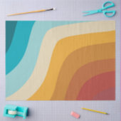 Abstracte golven voor kleurrijke Retro-regenboogre Tissuepapier (Craft)