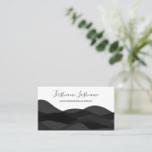 Abstracte golven voor zwart-wit visitekaartje (Staand voorkant)