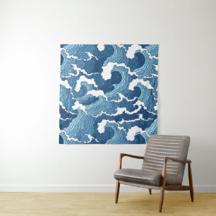 Abstracte golven wandkleed