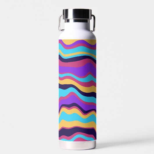 Abstracte golven waterfles (Voorkant)