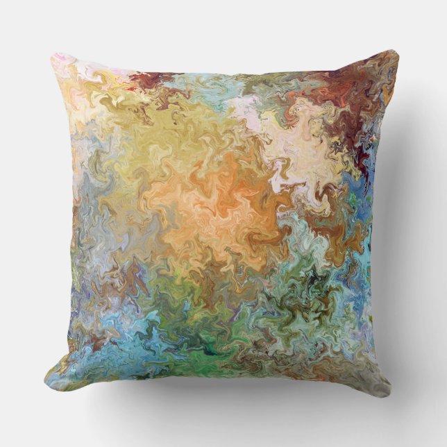 Abstracte golven Worpkussen Kussen (Voorkant)