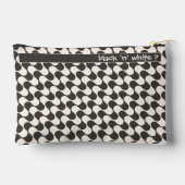 Abstracte golven zwart en wit met tekst etui (Achterkant)
