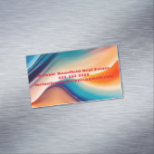 Abstracte golvende golven magnetisch visitekaartje (Voorbeeld)