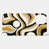 Abstracte golvende lijnen patroonachtergrond Case-Mate iPhone case (Achterkant (horizontaal))