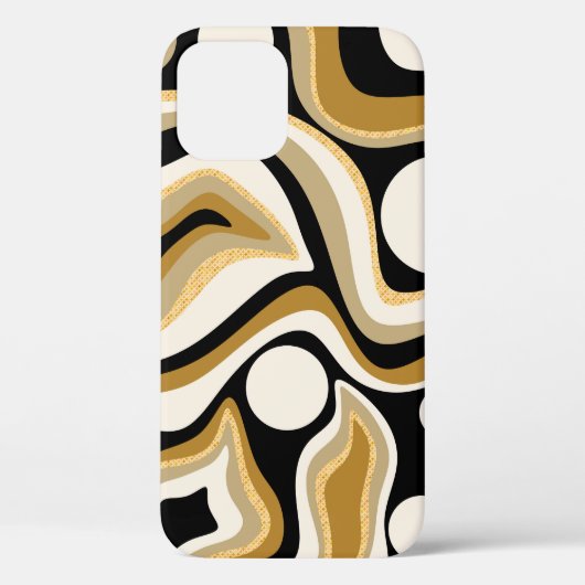 Abstracte golvende lijnen patroonachtergrond Case-Mate iPhone case (Achterkant)