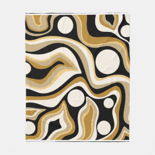 Abstracte golvende lijnen patroonachtergrond fleece deken