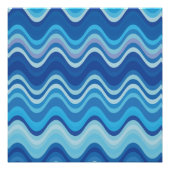 Abstracte golvende lijnpatronen perfect poster (Voorkant)