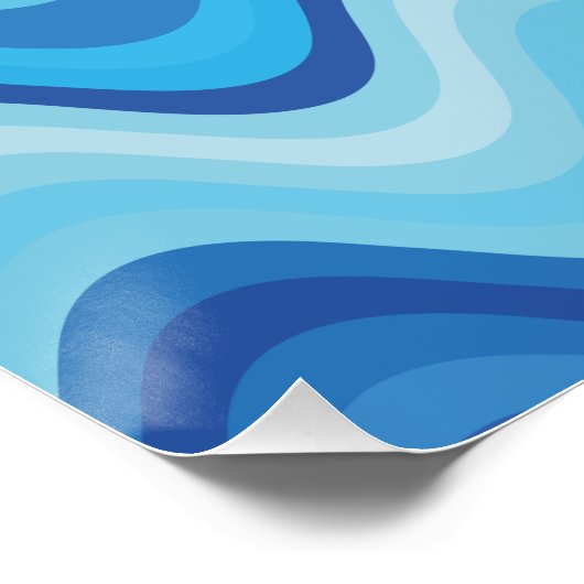 Abstracte golvende lijnpatronen perfect poster (Hoek)