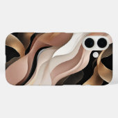 Abstracte golvende patronen met elegante goud Case-Mate iPhone case (Achterkant (horizontaal))