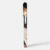 Abstracte golvende patronen met elegante goud Case-Mate iPhone case (Achterkant / Links)