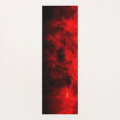 Abstracte golvende rode rook yogamat (Achterkant)