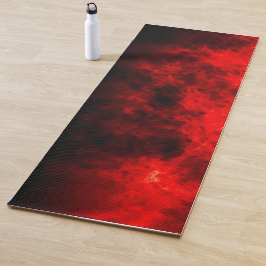 Abstracte golvende rode rook yogamat (In situ)