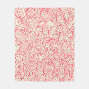 Abstracte golvende streken,  patroon. fleece deken