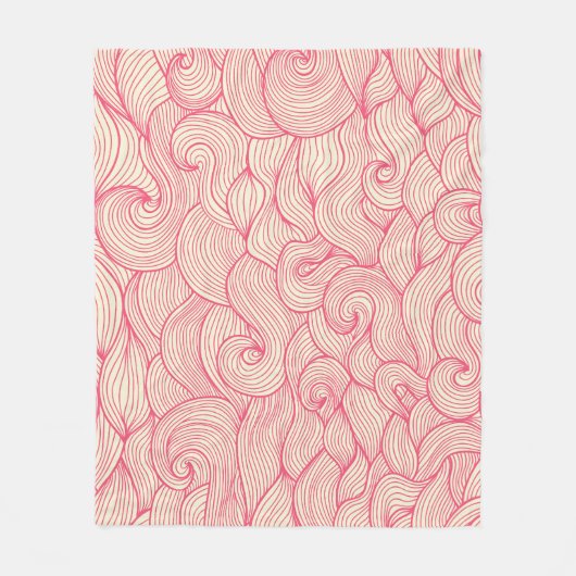Abstracte golvende streken, patroon. fleece deken (Voorkant)