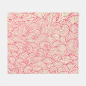 Abstracte golvende streken, patroon. fleece deken (Voorkant (Horizontaal))