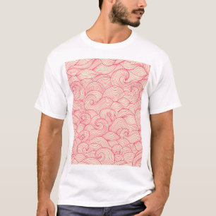Abstracte golvende streken, patroon. t-shirt