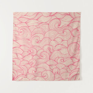 Abstracte golvende streken, patroon. wandkleed