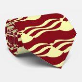 abstracte golvende strepen, grafisch ontwerp maroo stropdas (Opgerold)
