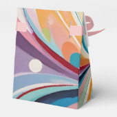 Abstracte golvende vormen bedankdoosjes (Achterkant)