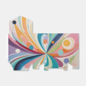 Abstracte golvende vormen bedankdoosjes (Uitgevouwen)
