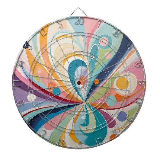 Abstracte golvende vormen dartbord (Voorkant)