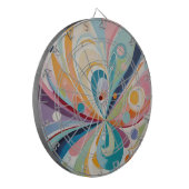 Abstracte golvende vormen dartbord (Voorkant Links)